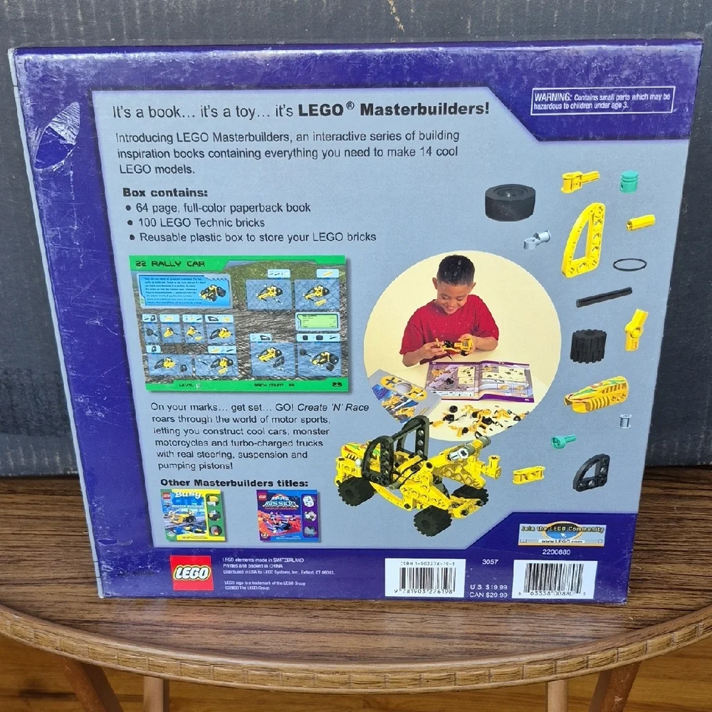 LEGO Create N' Race Masterbuilders Set - Blue and Yellow.New Ages 7+ Dated 2000.